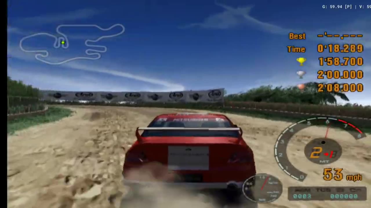 Gran Turismo 3 - License Test R-8 1st Try(AetherSX2 HD)