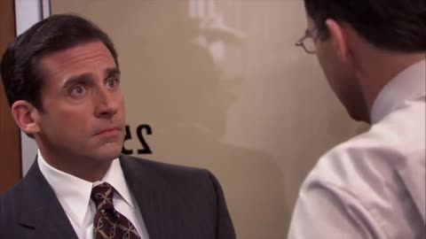 Michael and Dwight visit Corporate for causing Stanley heart attack