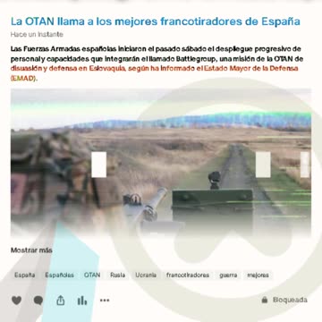 La OTAN llama a los mejores francotiradores de España