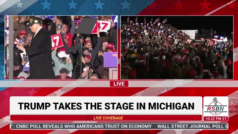 Trump enters Traverse City Rally to theme from WWE "Undertaker"