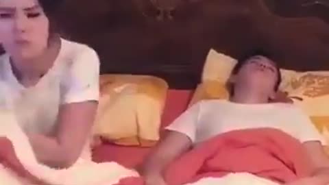 Chinese couple's night time fun