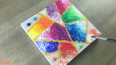 HOW TO PAINT A MASTERPIECE AT HOME 🖼️ Painting for beginners #139 / Colors & Tape peeling Satisfying