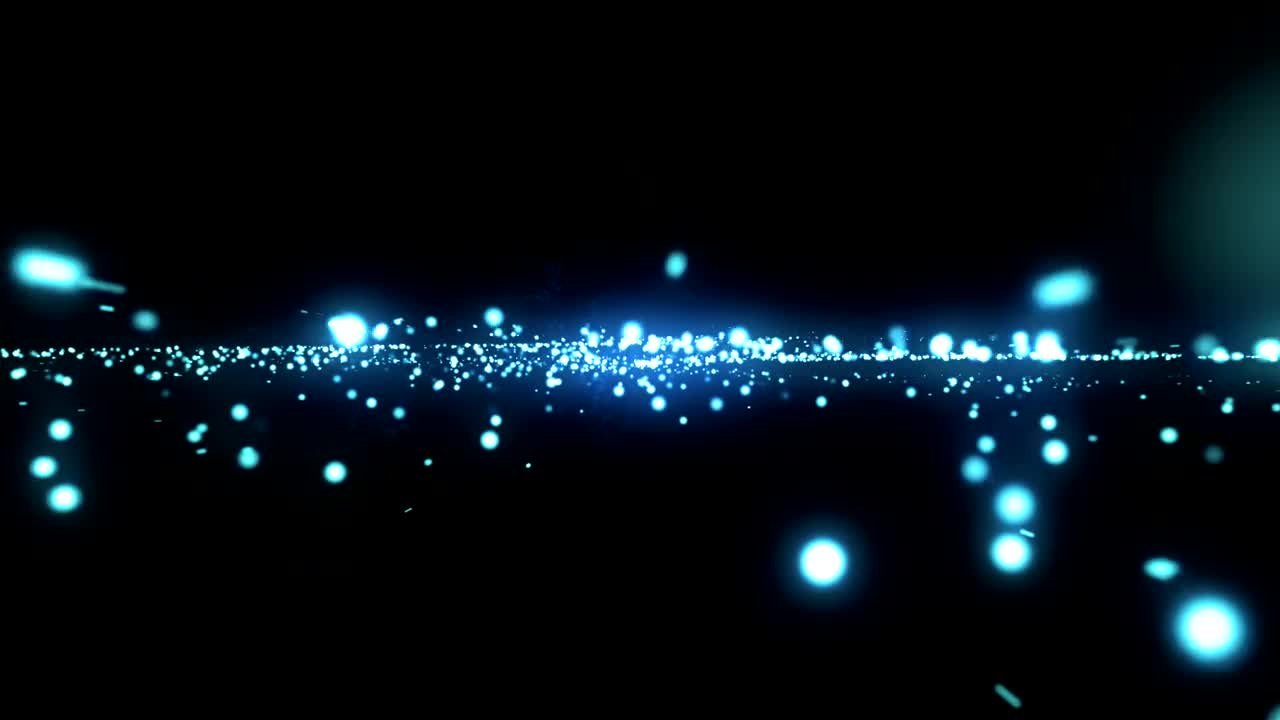 Layer of luminous particles in space