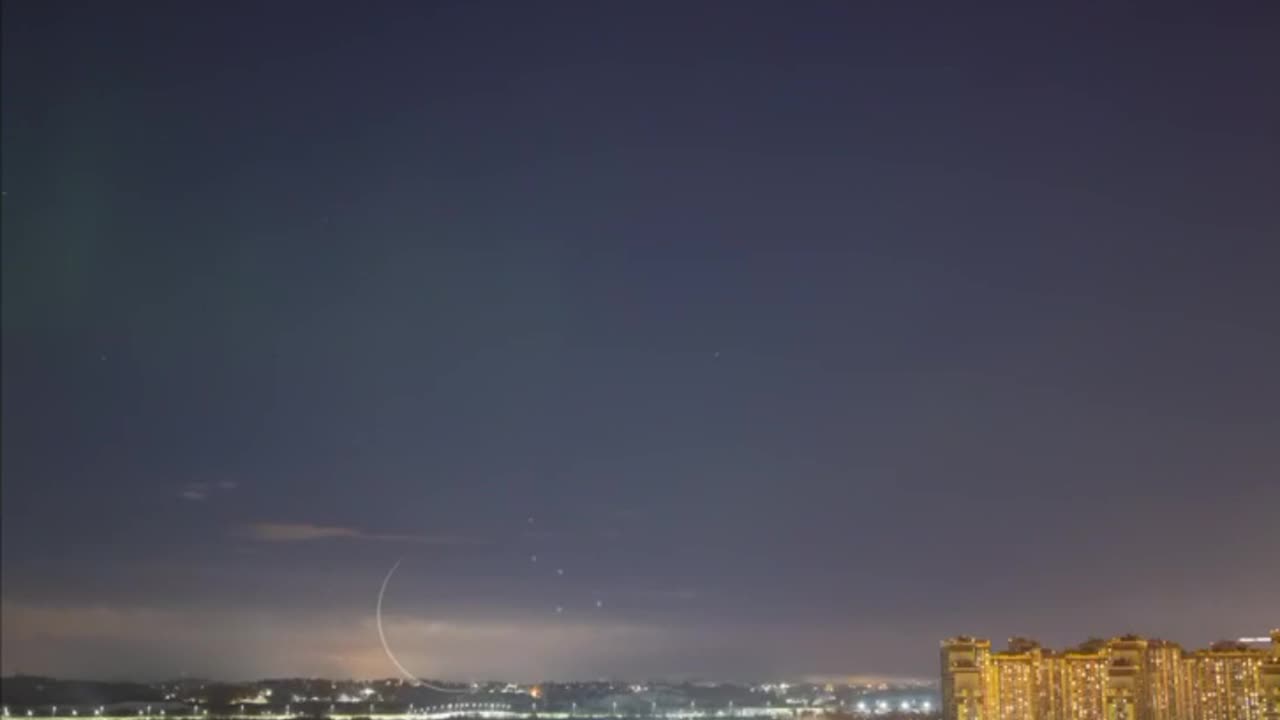 The northern lights were filmed over Parnassus