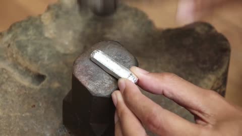 02: Handmade by the big guy, men's ring. Making your own ring has a different meaning.