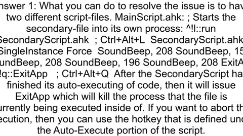 How to stop a running AHK script whitout closing the script