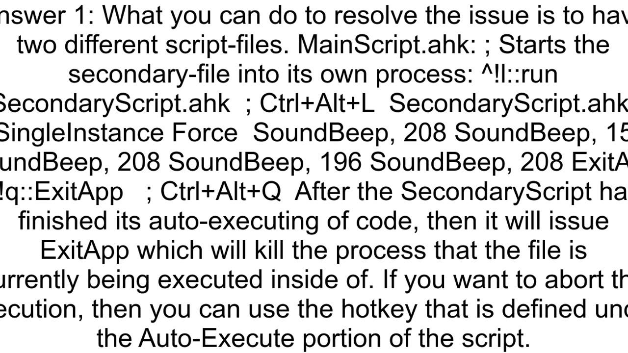 How to stop a running AHK script whitout closing the script