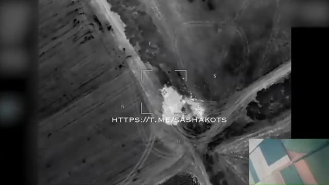 Russian Kamikaze Drone, attacking a vehicle