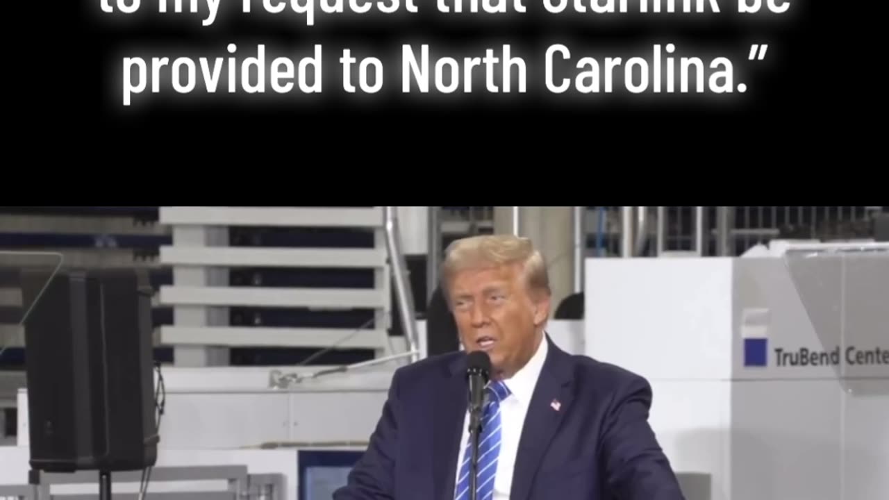 TRUMP thanks Elon for responding to urgent request for Starlink deployments to NC