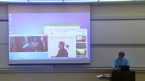 Professor try to Fixes Projector Screen prank