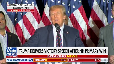 president donald trumps NEW HAMPSHIRE primary victory speech