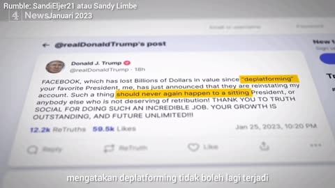 Pilih TRUTH SOCIAL, Tawaran Facebook dan Instagram Pada Trump Ditolak! | Sandy Limbe