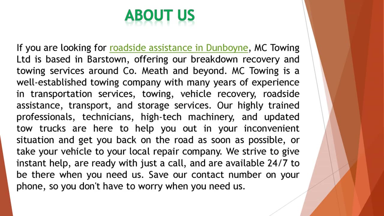 If you are looking for roadside assistance in Dunboyne
