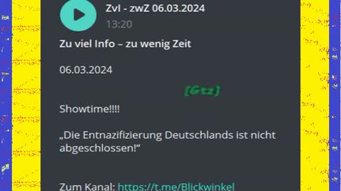 Zu viel Info – zu wenig Zeit o6.o3.2024 Showtime!!!!