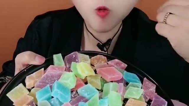ASMR Eating Mukbang Colors Candy