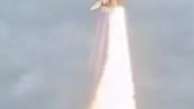 Space Shuttle Launched into Sky