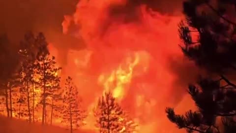 Massive Wildfire in Wyoming, USA. All by design