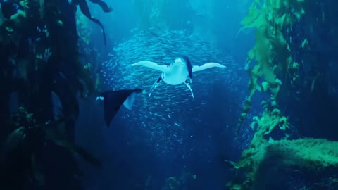 Killer Whale Under Water Swimming