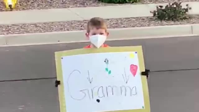 Cute Quarantine Birthday Surprise while Grandma Battles with MS