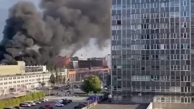 Lviv Bus station is on fire, causes and casualties still unknown.