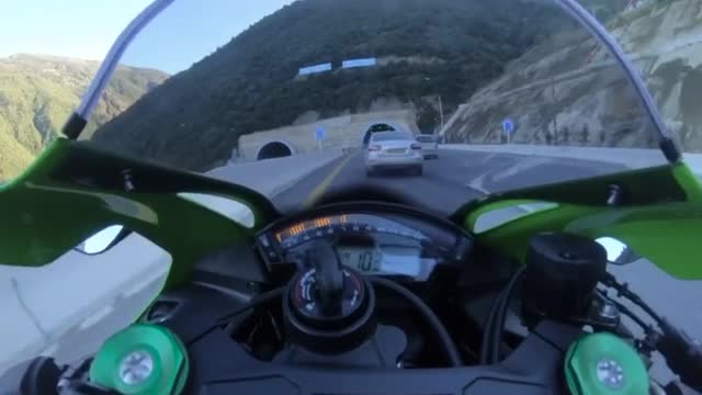 motorcycle riding fast