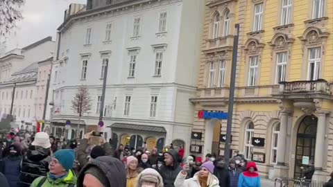 Demonstration Linz, 8.12.2021