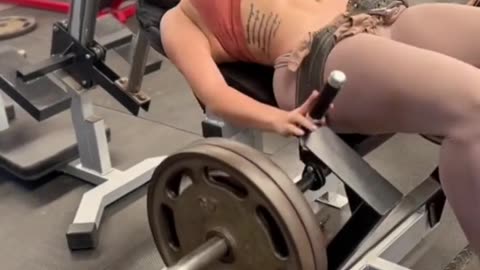 Hard workouts by girl