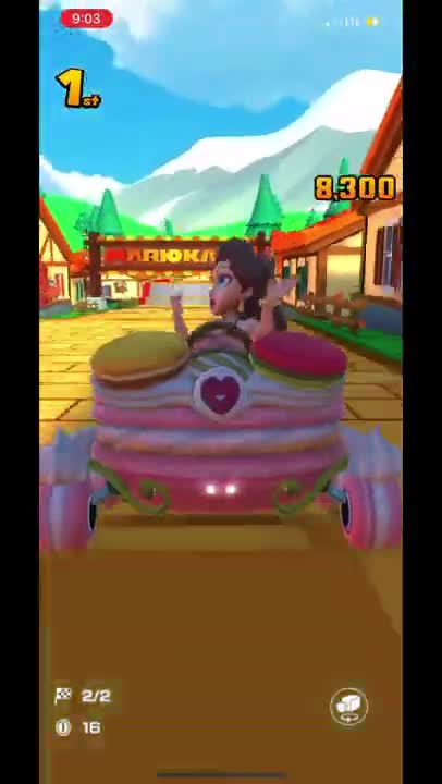 Mario Kart Tour - Macharon Kart Gameplay (Trick Tour Tier Shop Reward)