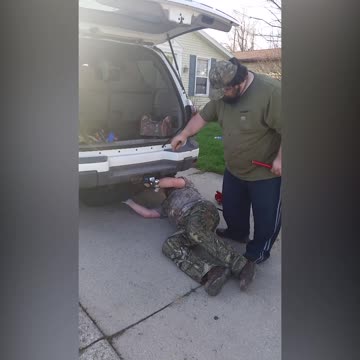 Van Maintenance Goes Wrong When Guy Drops Wrench On Buddy