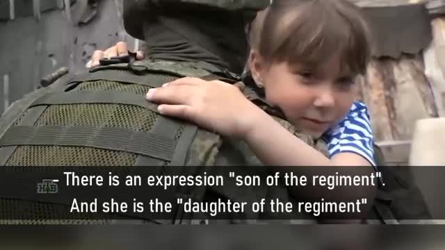Little Eva meets Russian sappers 3 times a week at the gate of her house.