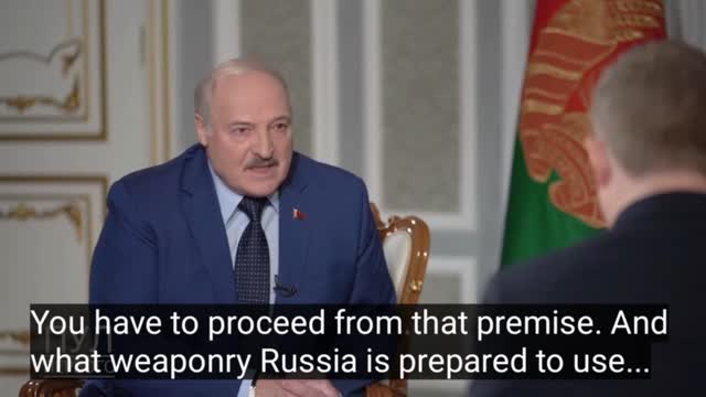 President Lukashenko tells AP/Reuters how it is...