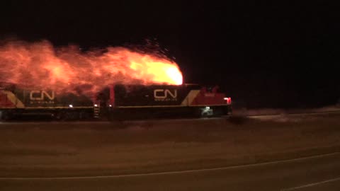 CN Train Blows Turbo in University Park