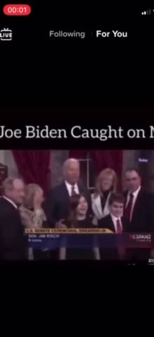 Creepy Joe Biden caught on mic
