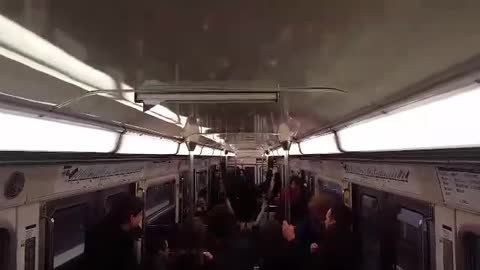 Real Life Spiderman Performs Series Of Stunts In French Subway