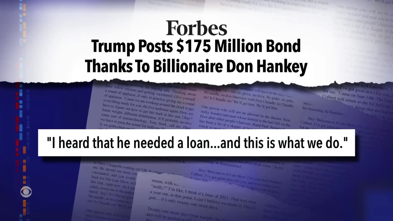 Stephen Colbert Mocks Trump Over $175M Bond, Says Trump 'Kid Rock' Bible Has Meth Recipe