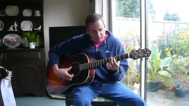 acoustic guitar playing