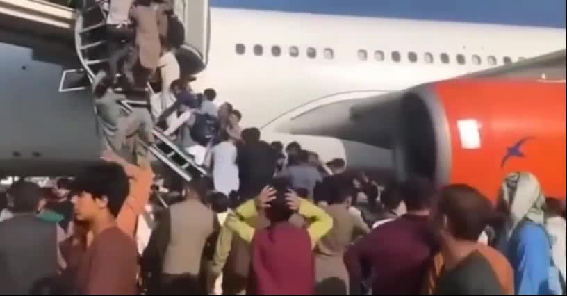 KABUL AIRPORT CHAOS!—no WOMEN???