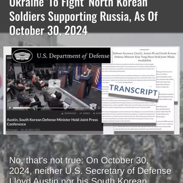 Fact Check: South Korea Did NOT Announce It Will Send Its Troops To Ukraine As Of October 30, 2024