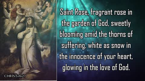 ST. ROSE OF LIMA NOVENA : Day 9 | Patron Saint of Embroiderers, Gardeners, Florists, etc.