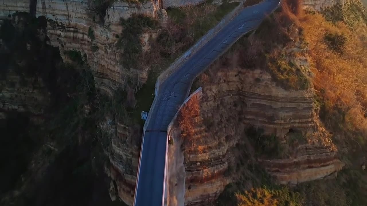 Civita di Bagnoregio is a medieval castle town with a picturesque location, Italy