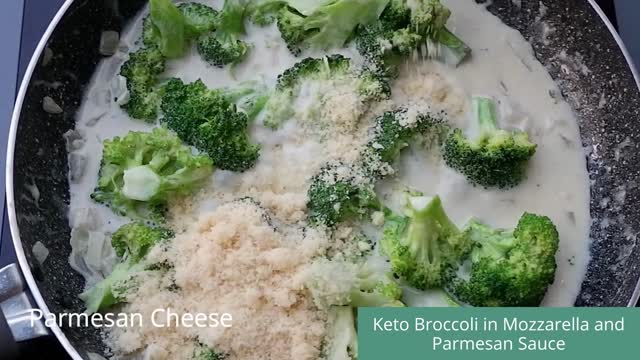 Keto Broccoli in Mozzarella and Parmesan Sauce | Keto Diet Recipe