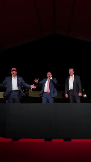 Trump and Elon Musk sang God Bless America with Chris Macchio at Mar-a-Lago tonight