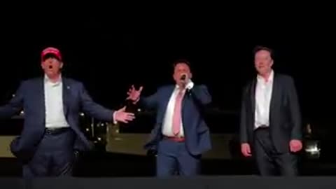 Trump and Elon Musk sang God Bless America with Chris Macchio at Mar-a-Lago tonight