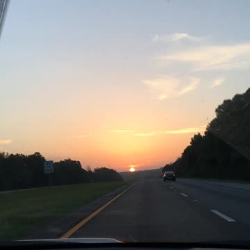 Driving to the sunset