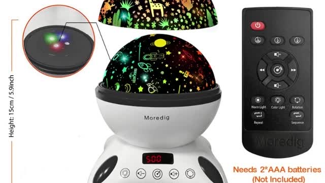 Moredig Night Light Projector, Night Light for Kids with Remote and Timer