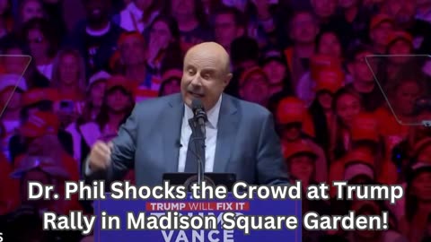 Dr. Phil Shocks the Crowd at Trump Rally in Madison Square Garden!