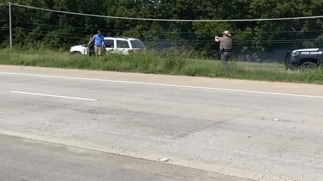 Guy in Trench Coat Arrested by Texas Troopers