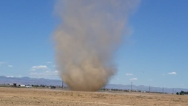 Huge Dust Devil in the Desert