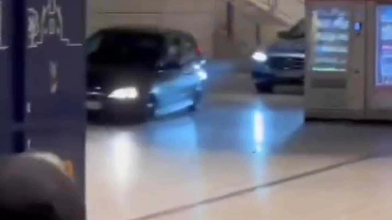 just a car being chased by the cops in a subway