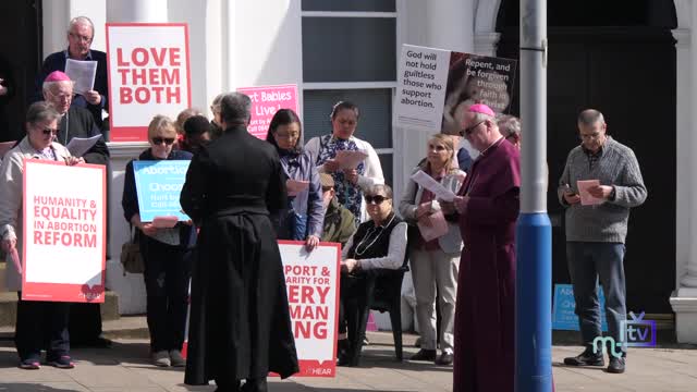 Pro-lifers hold Holy Saturday service at Tynwald Parliament